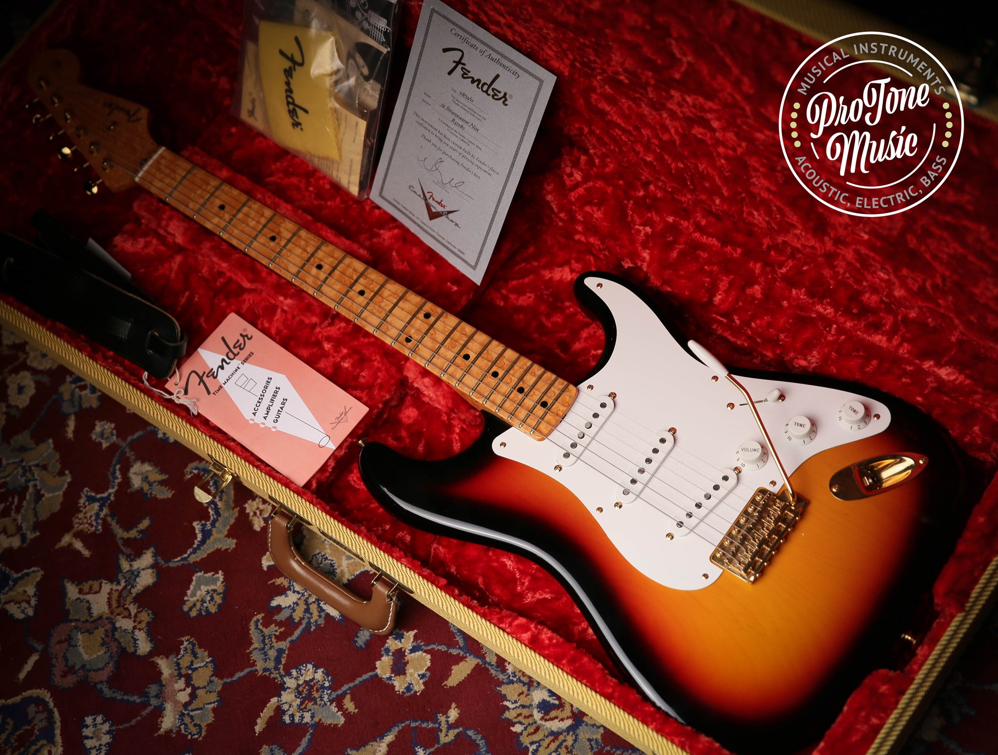 Fender USA Custom Shop 59' Stratocaster NOS 3 Tone Sunburst - Abby Signed HW's - ProTone Music