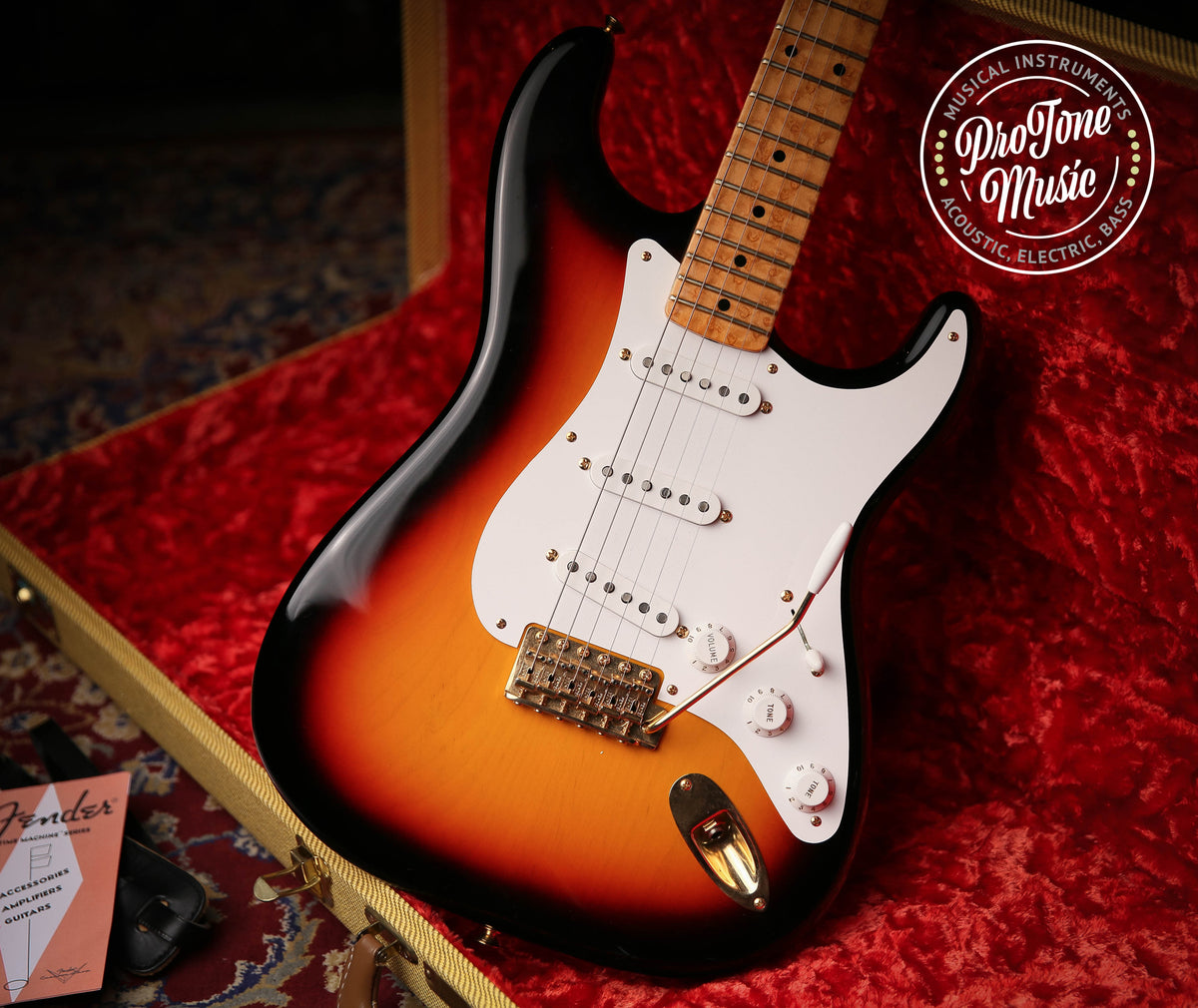 Fender USA Custom Shop 59&#39; Stratocaster NOS 3 Tone Sunburst - Abby Signed HW&#39;s - ProTone Music