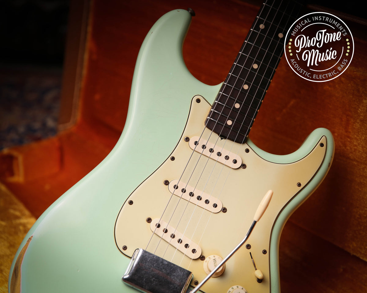 Fender USA Custom Shop 1960 Reissue Relic Stratocaster Surf Green - ProTone Music