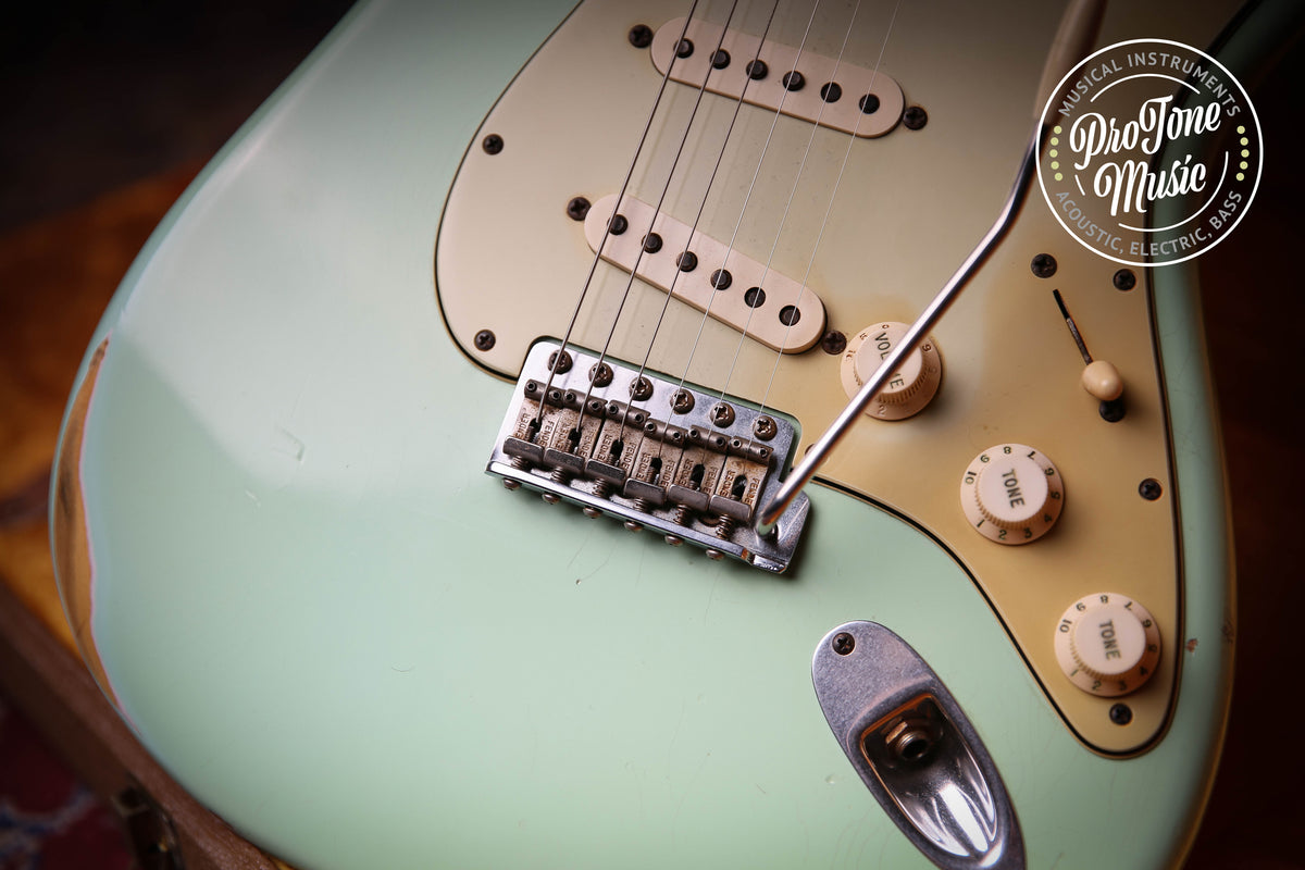 Fender USA Custom Shop 1960 Reissue Relic Stratocaster Surf Green - ProTone Music