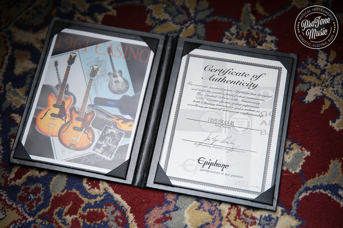 Epiphone Limited Edition 1961 Reissue 50th Anniversary Casino Sunburst