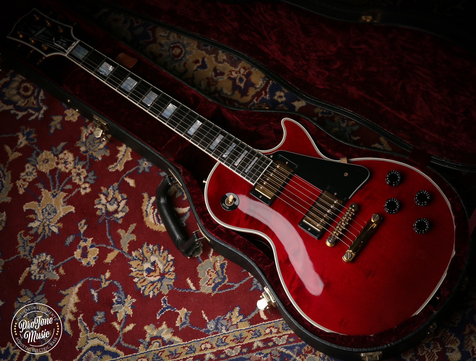 2005 Gibson USA Les Paul Custom Wine Red & Gibson Case - ProTone Music
