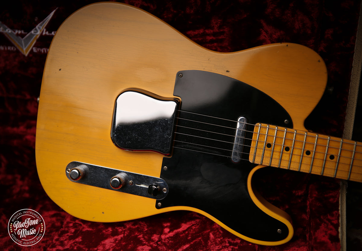 Fender USA Custom Shop 52&#39; Reissue Tele Mod Journeyman Relic Butterscotch Blonde - ProTone Music
