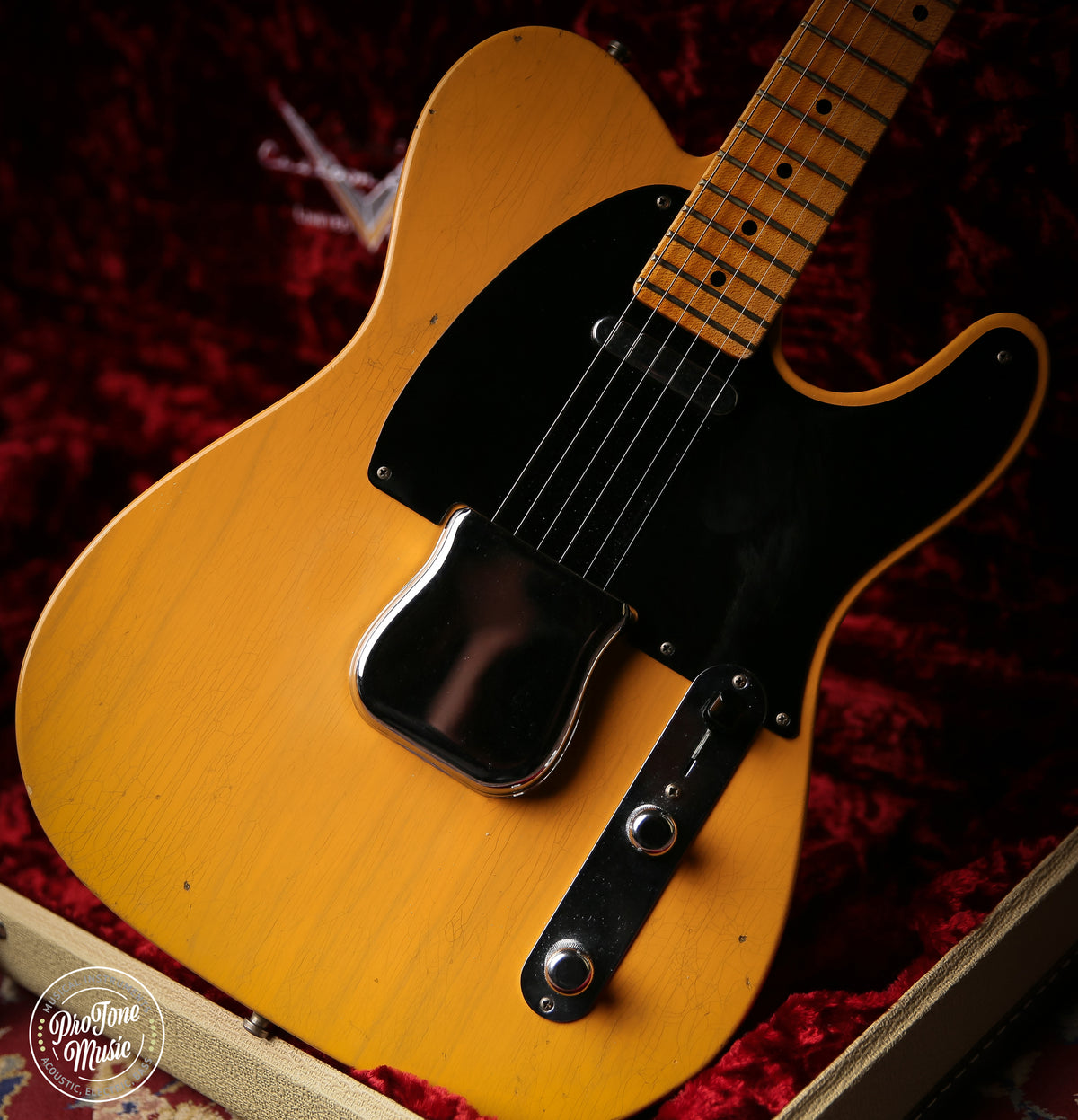 Fender USA Custom Shop 52&#39; Reissue Tele Mod Journeyman Relic Butterscotch Blonde - ProTone Music