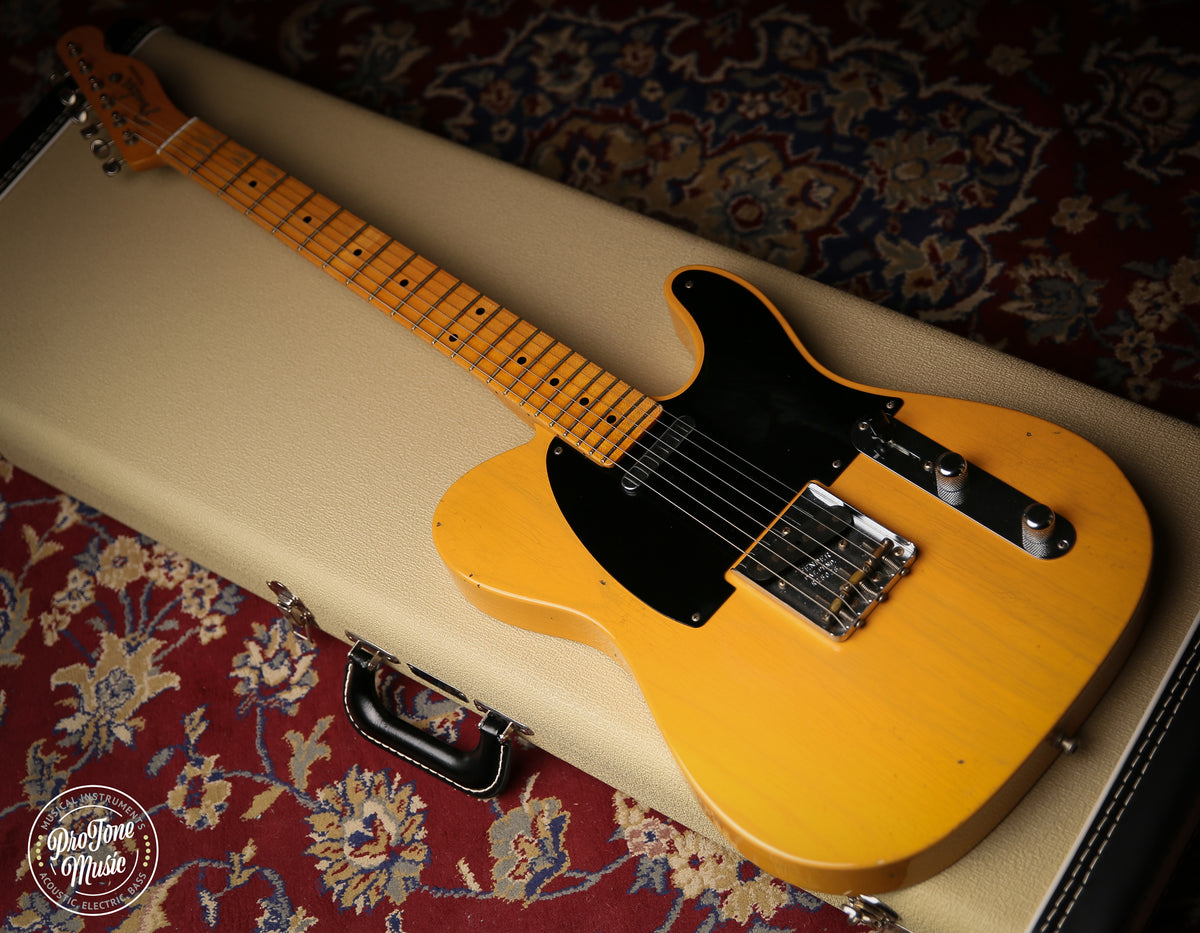 Fender USA Custom Shop 52&#39; Reissue Tele Mod Journeyman Relic Butterscotch Blonde - ProTone Music