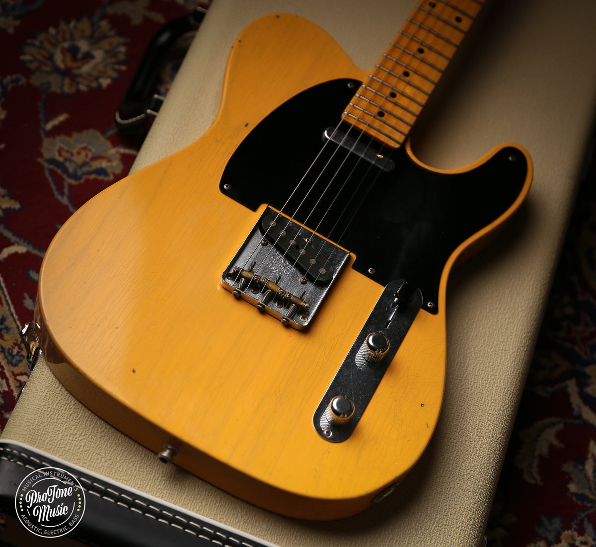 Fender USA Custom Shop 52&#39; Reissue Tele Mod Journeyman Relic Butterscotch Blonde - ProTone Music