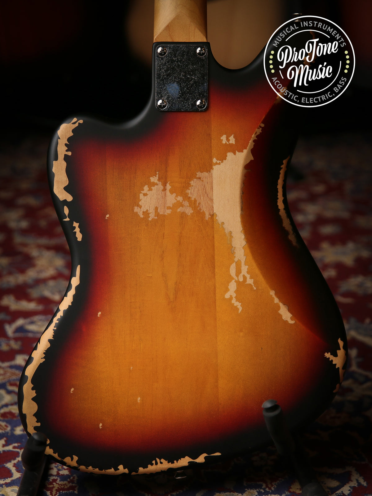 Vintage V65 ICON Vibrato Electric Guitar Distressed Tobacco Sunburst