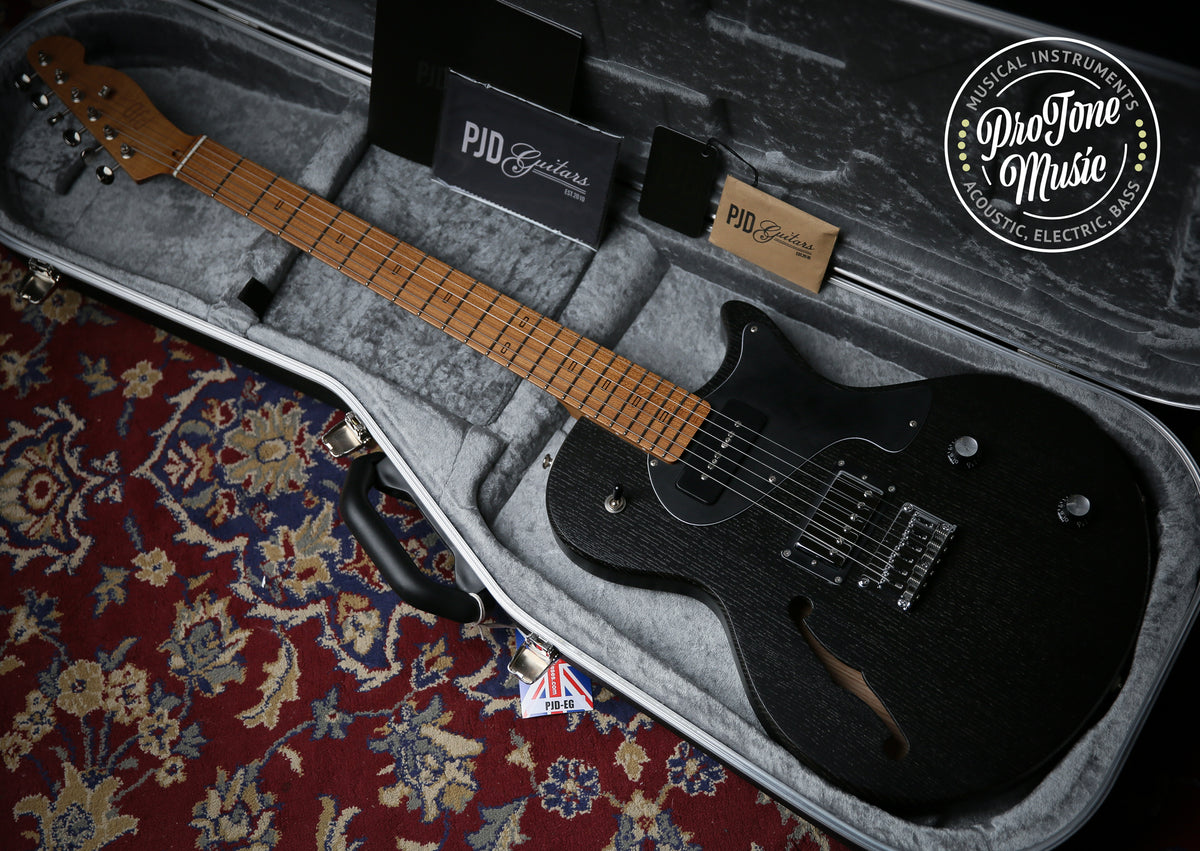 PJD Guitars Carey Standard F Hole Satin Black