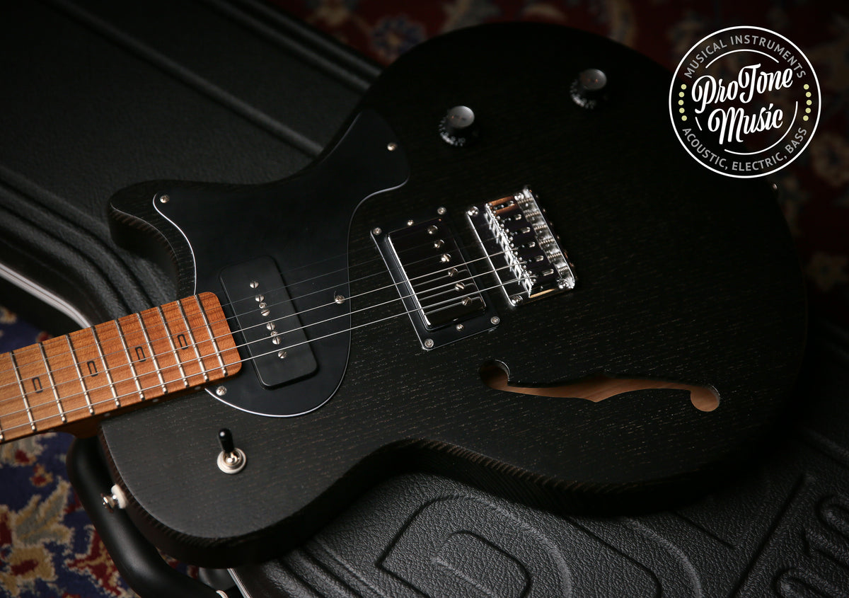 PJD Guitars Carey Standard F Hole Satin Black