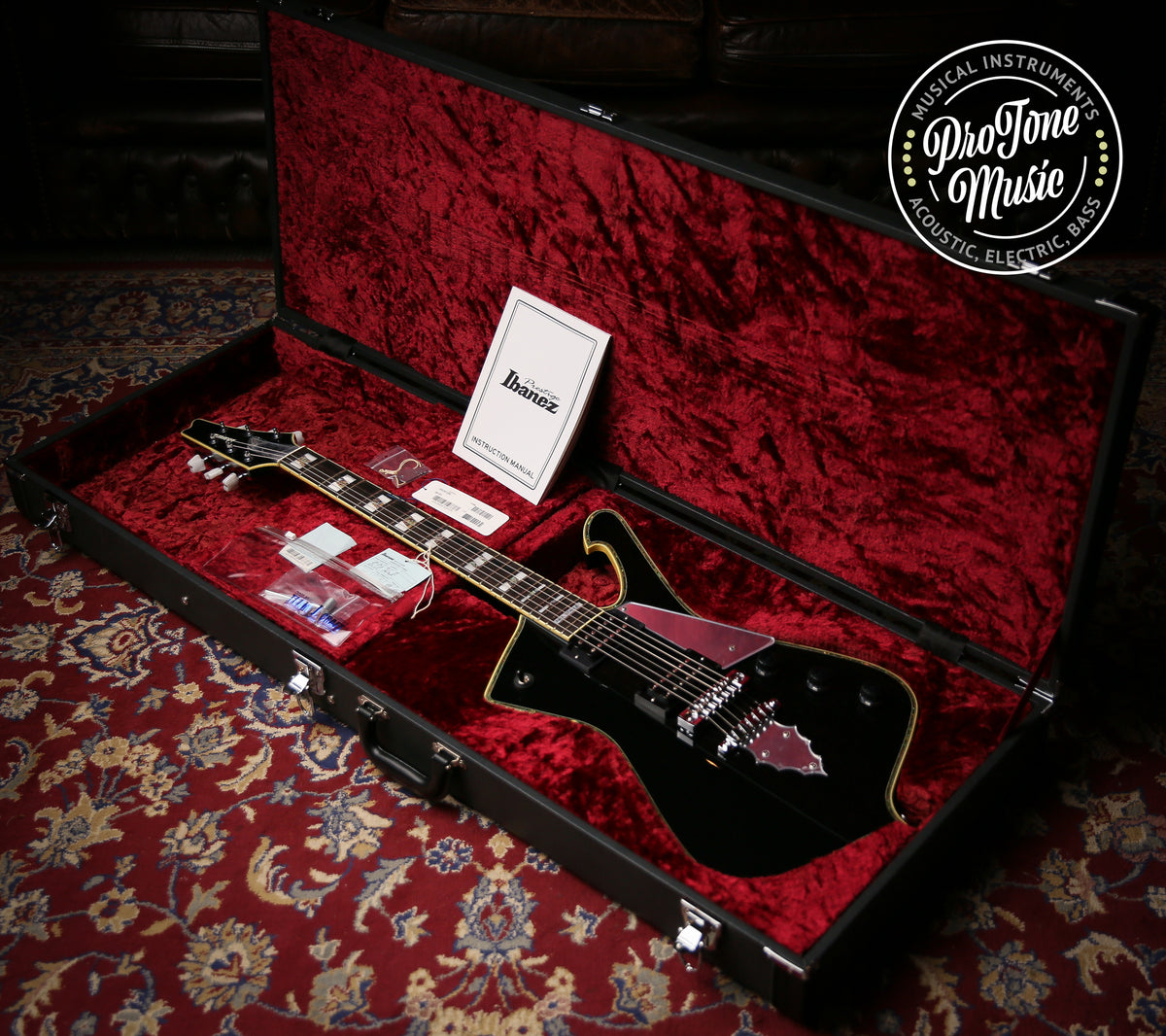 Ibanez PS10 Paul Stanley Black &amp; Hard Case
