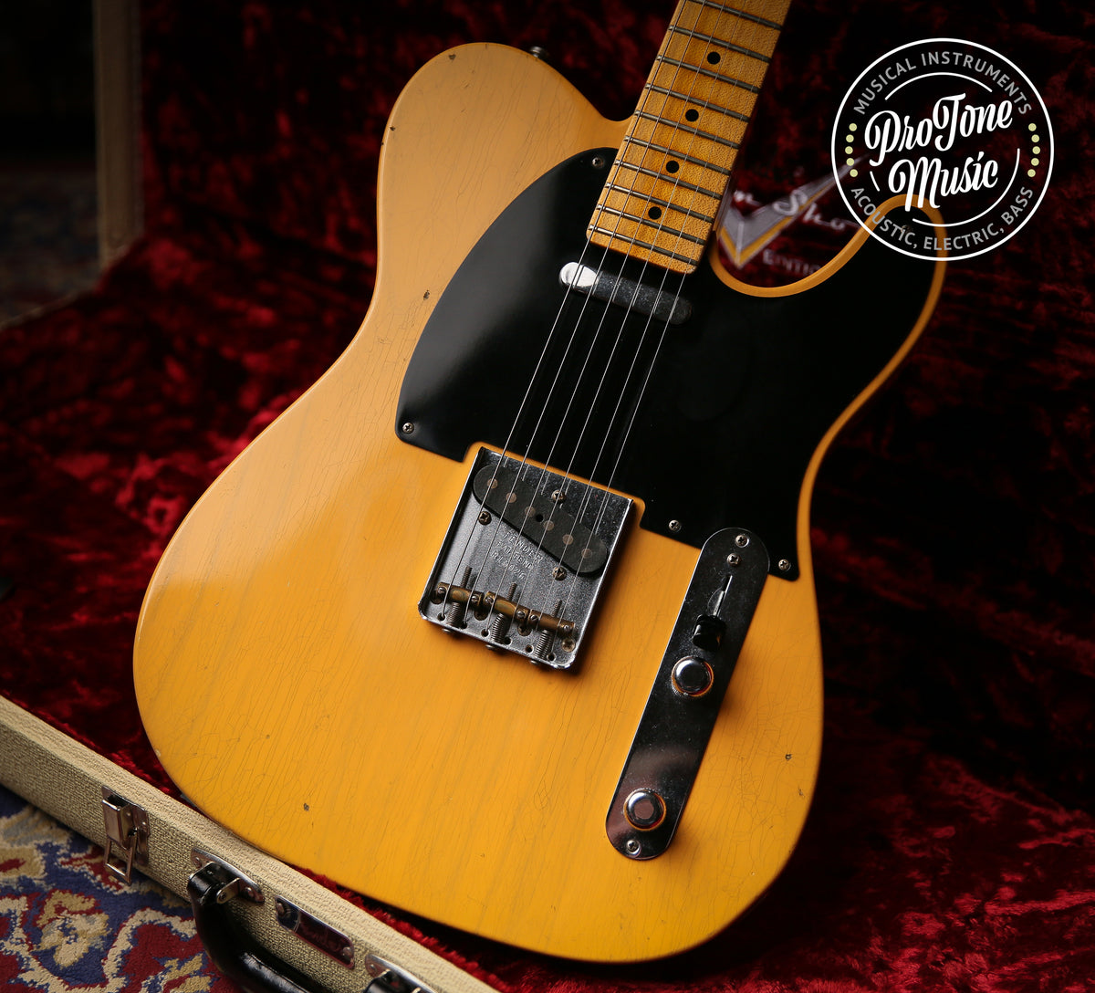 Fender USA Custom Shop 52&#39; Reissue Tele Mod Journeyman Relic Butterscotch Blonde