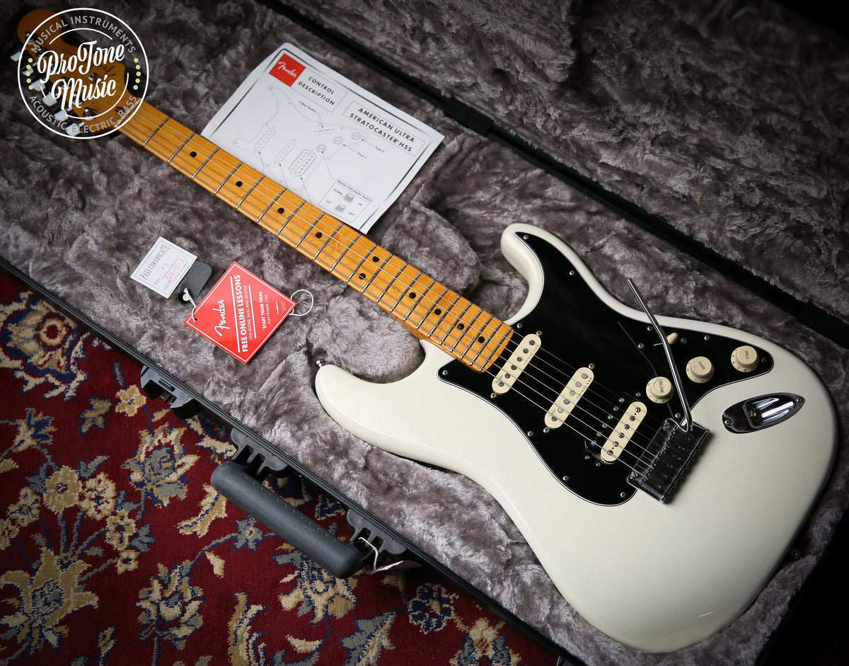 2019 Fender American Ultra HSS Stratocaster Arctic Pearl - ProTone Music