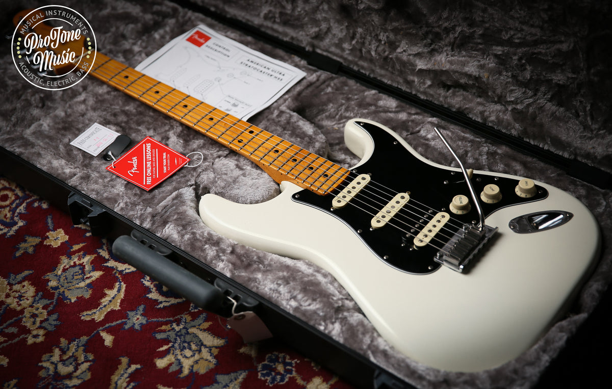 2019 Fender American Ultra HSS Stratocaster Arctic Pearl - ProTone Music