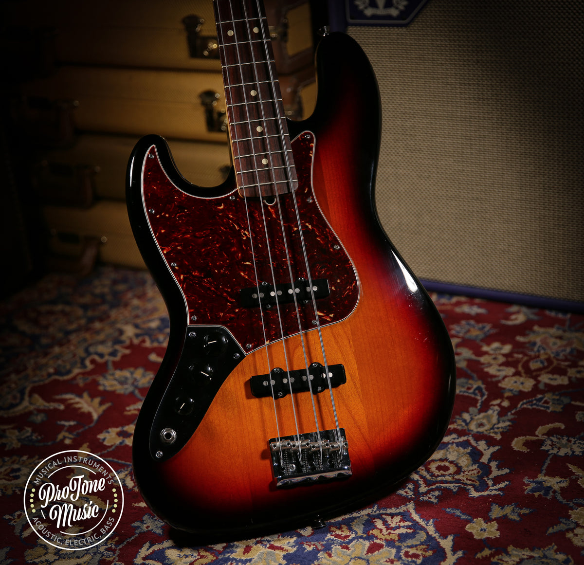 2011 Fender American Standard Jazz Bass Sunburst Left Handed - ProTone Music