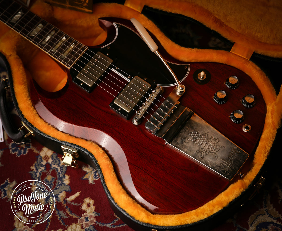 2022 Gibson USA Custom Shop 64&#39; SG Murphy Lab Reissue Light Aged Cherry Red - ProTone Music