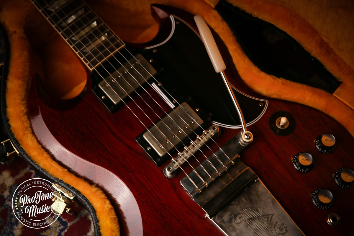 2022 Gibson USA Custom Shop 64&#39; SG Murphy Lab Reissue Light Aged Cherry Red - ProTone Music