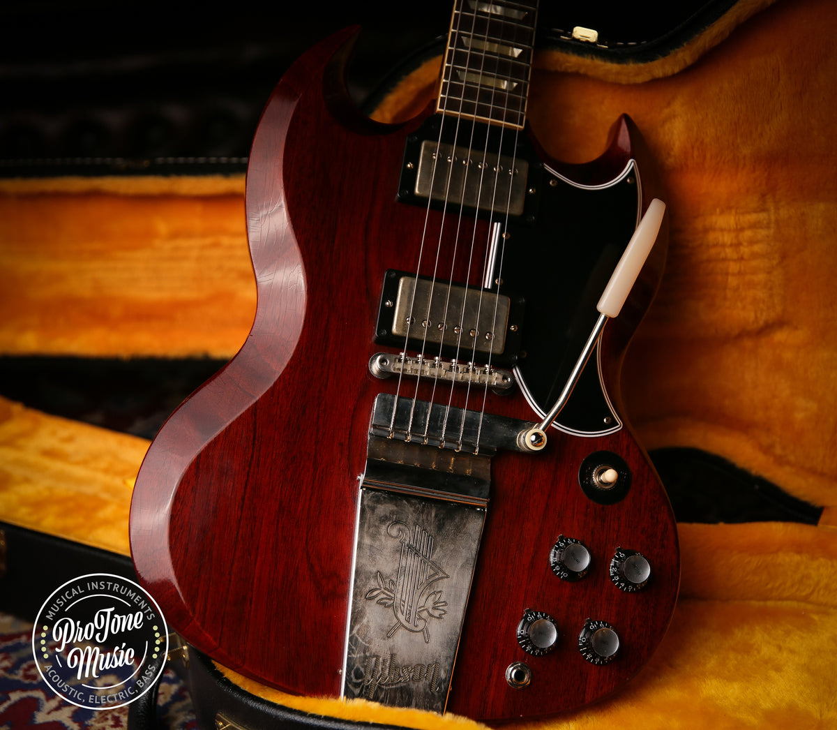 2022 Gibson USA Custom Shop 64&#39; SG Murphy Lab Reissue Light Aged Cherry Red - ProTone Music