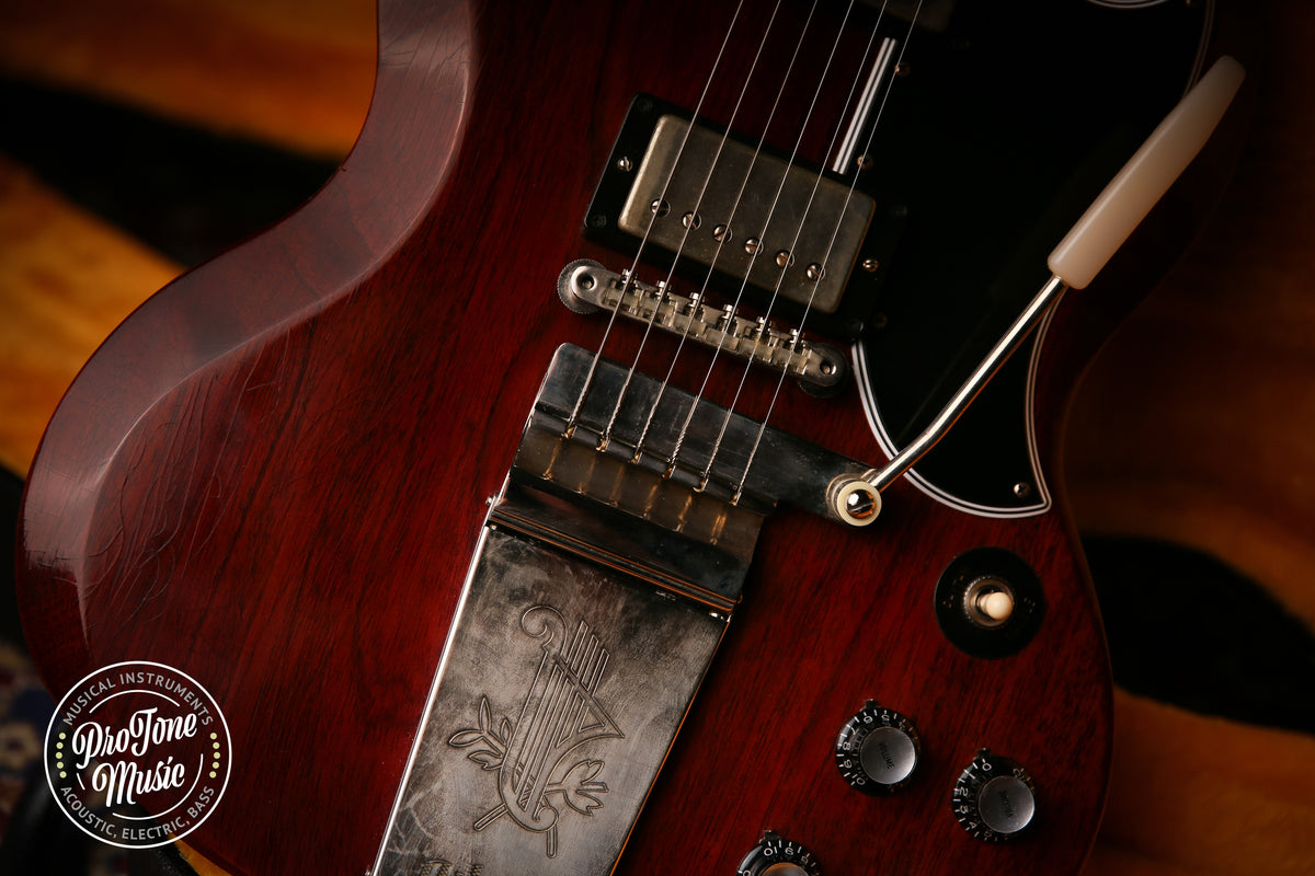 2022 Gibson USA Custom Shop 64&#39; SG Murphy Lab Reissue Light Aged Cherry Red - ProTone Music