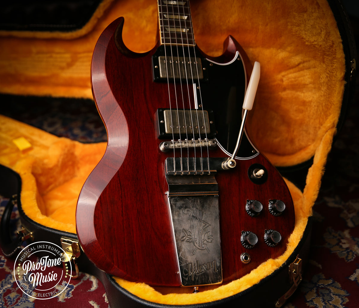 2022 Gibson USA Custom Shop 64&#39; SG Murphy Lab Reissue Light Aged Cherry Red - ProTone Music