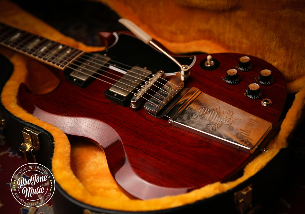 2022 Gibson USA Custom Shop 64&#39; SG Murphy Lab Reissue Light Aged Cherry Red - ProTone Music