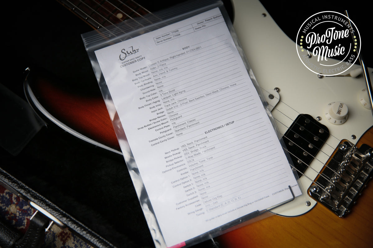 Suhr Classic S Antique 3 Tone Sunburst