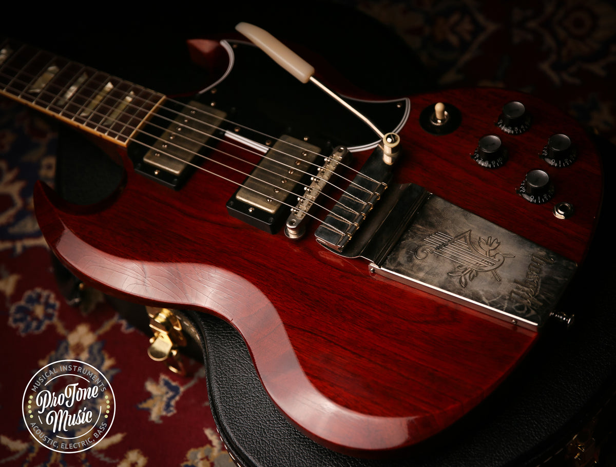 2022 Gibson USA Custom Shop 64&#39; SG Murphy Lab Reissue Light Aged Cherry Red - ProTone Music