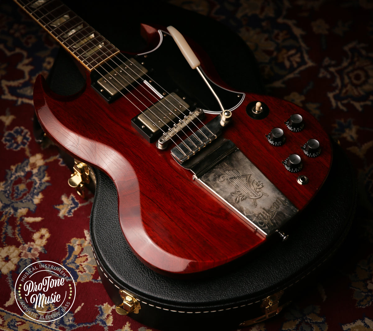 2022 Gibson USA Custom Shop 64&#39; SG Murphy Lab Reissue Light Aged Cherry Red - ProTone Music