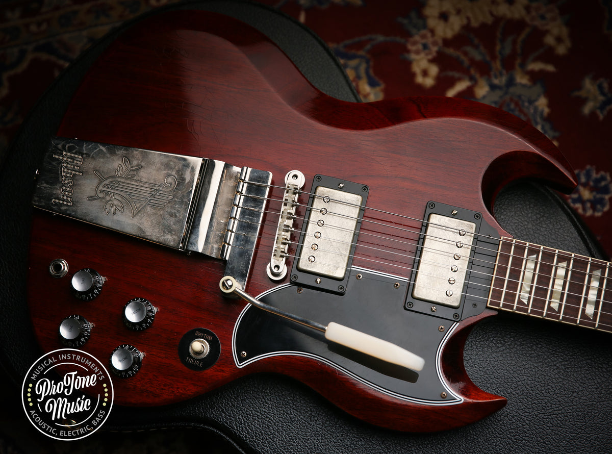 2022 Gibson USA Custom Shop 64&#39; SG Murphy Lab Reissue Light Aged Cherry Red - ProTone Music