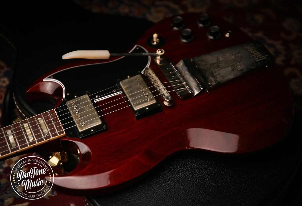 2022 Gibson USA Custom Shop 64&#39; SG Murphy Lab Reissue Light Aged Cherry Red - ProTone Music