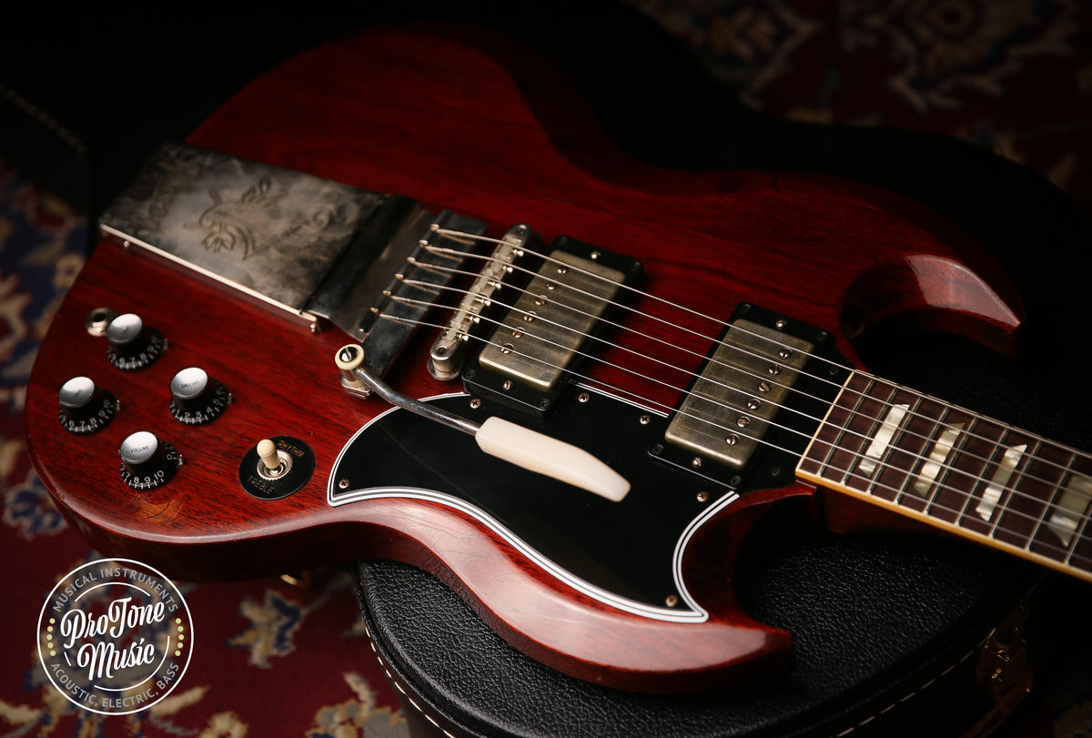 2022 Gibson USA Custom Shop 64&#39; SG Murphy Lab Reissue Light Aged Cherry Red - ProTone Music