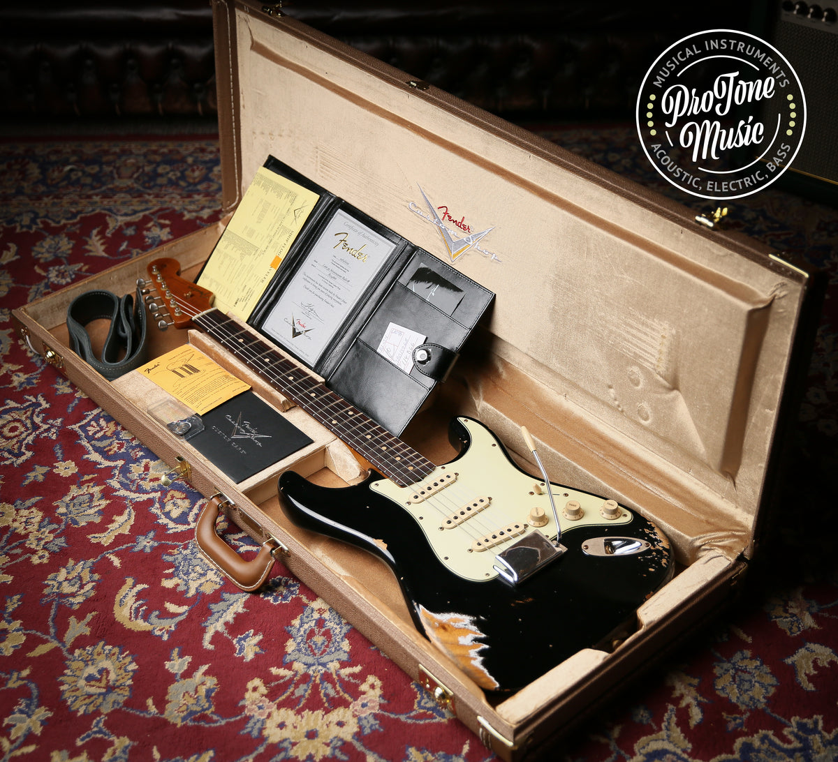 2022 Fender USA Custom Shop Late 59&#39; Heavy Relic Stratocaster Black