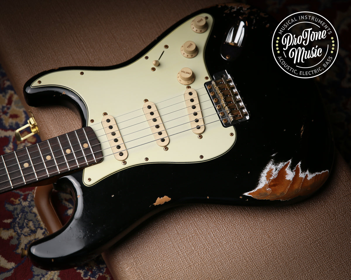 2022 Fender USA Custom Shop Late 59&#39; Heavy Relic Stratocaster Black