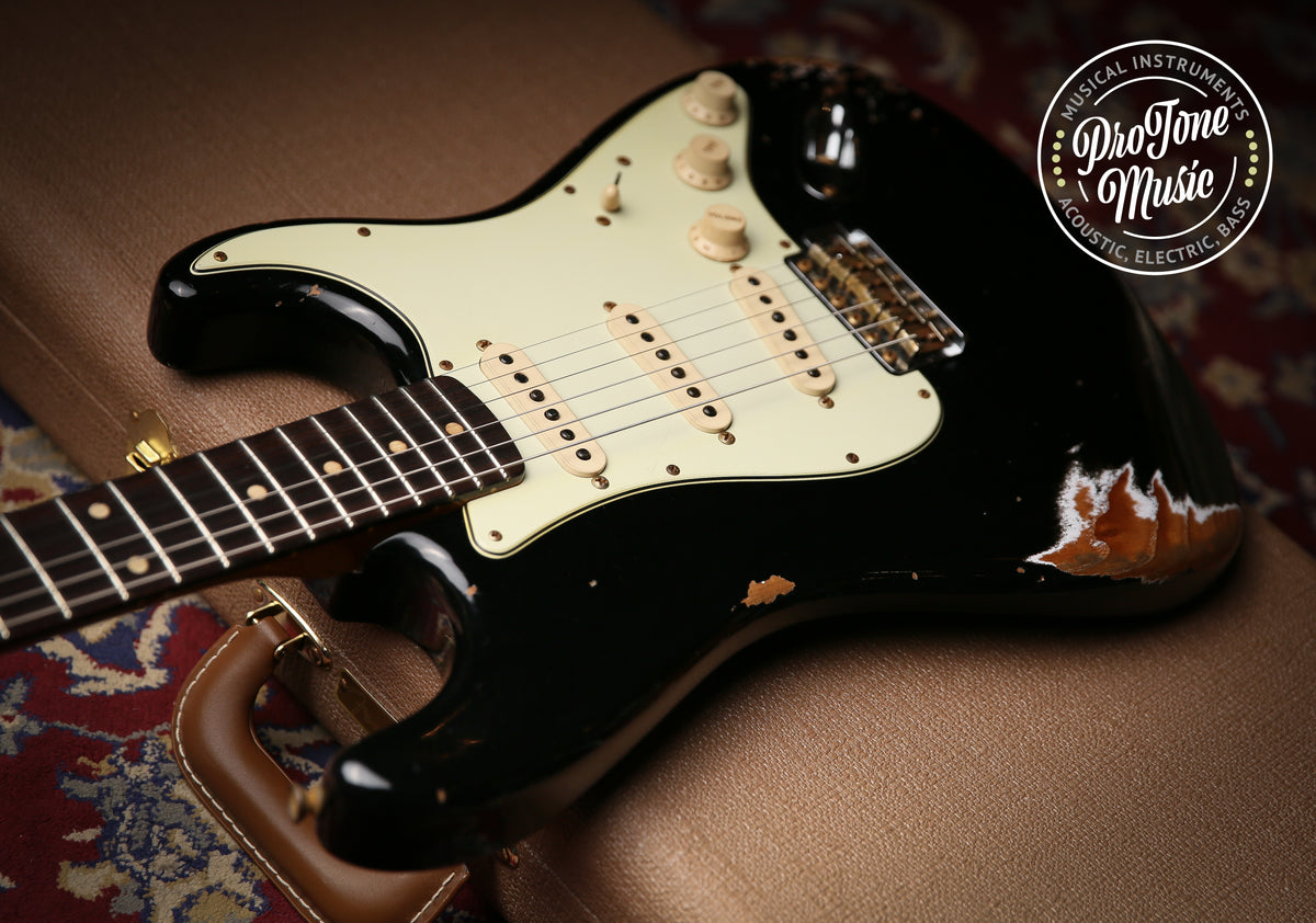 2022 Fender USA Custom Shop Late 59&#39; Heavy Relic Stratocaster Black
