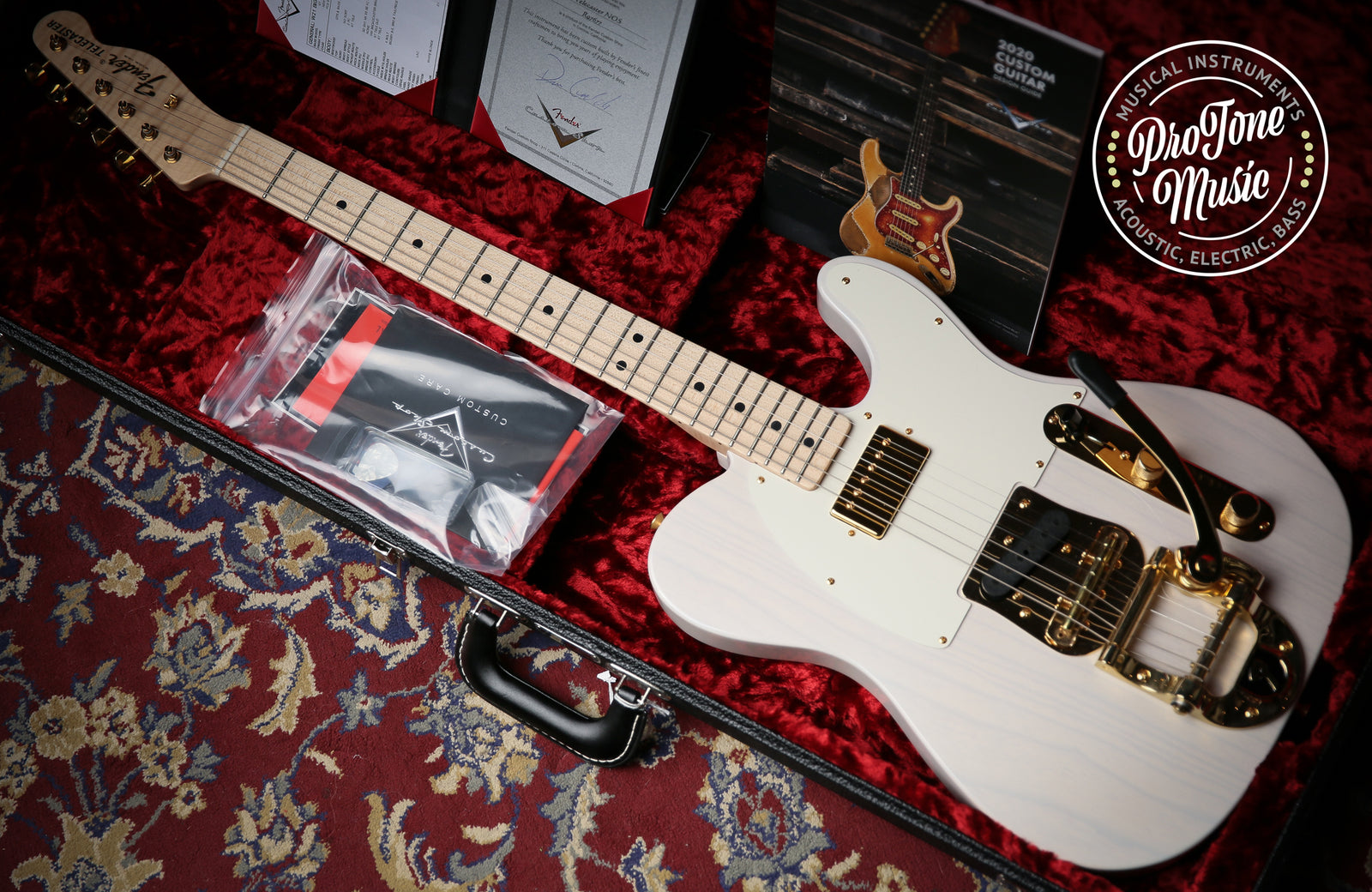 2020 Fender USA Custom Shop NOS Telecaster Masterbuilt Dennis Galuszka White Blonde - ProTone Music Limited