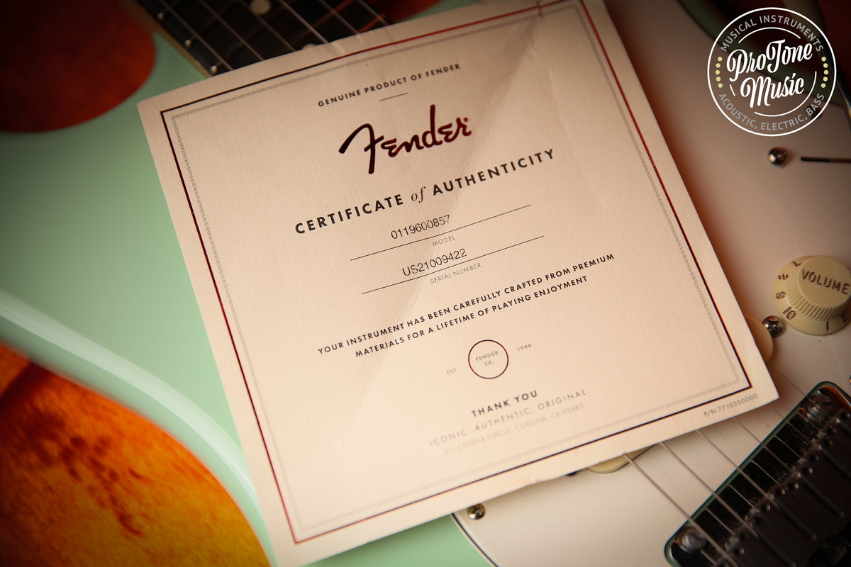 2021 Fender USA Jeff Beck Stratocaster Surf Green