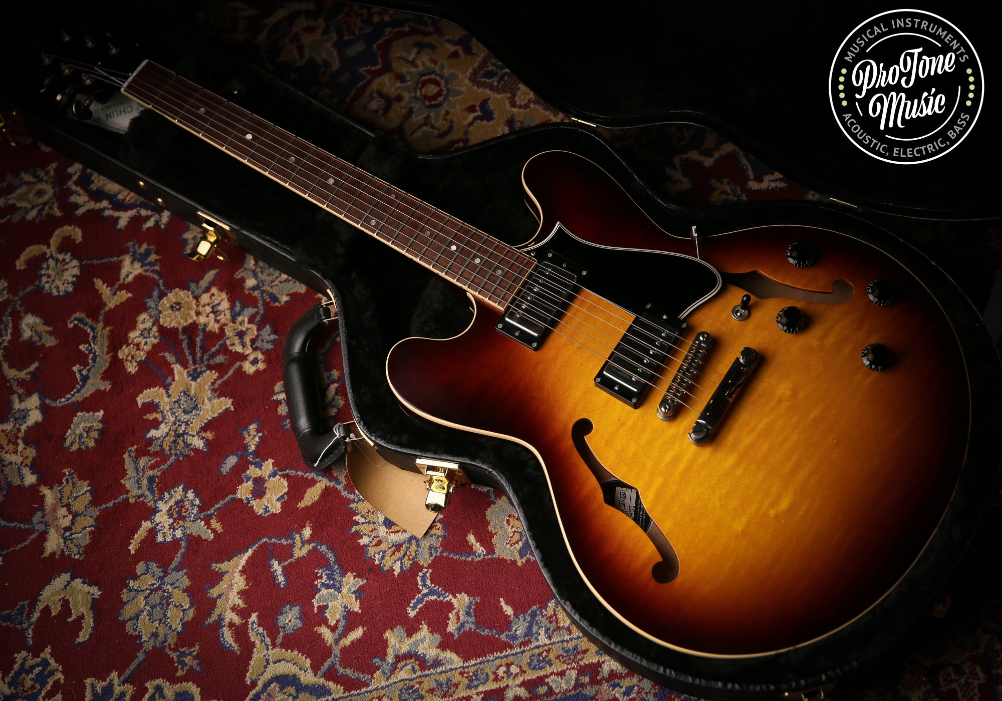 Heritage USA H535 Standard Series Semi Hollow Original Sunburst & Hard Case - ProTone Music