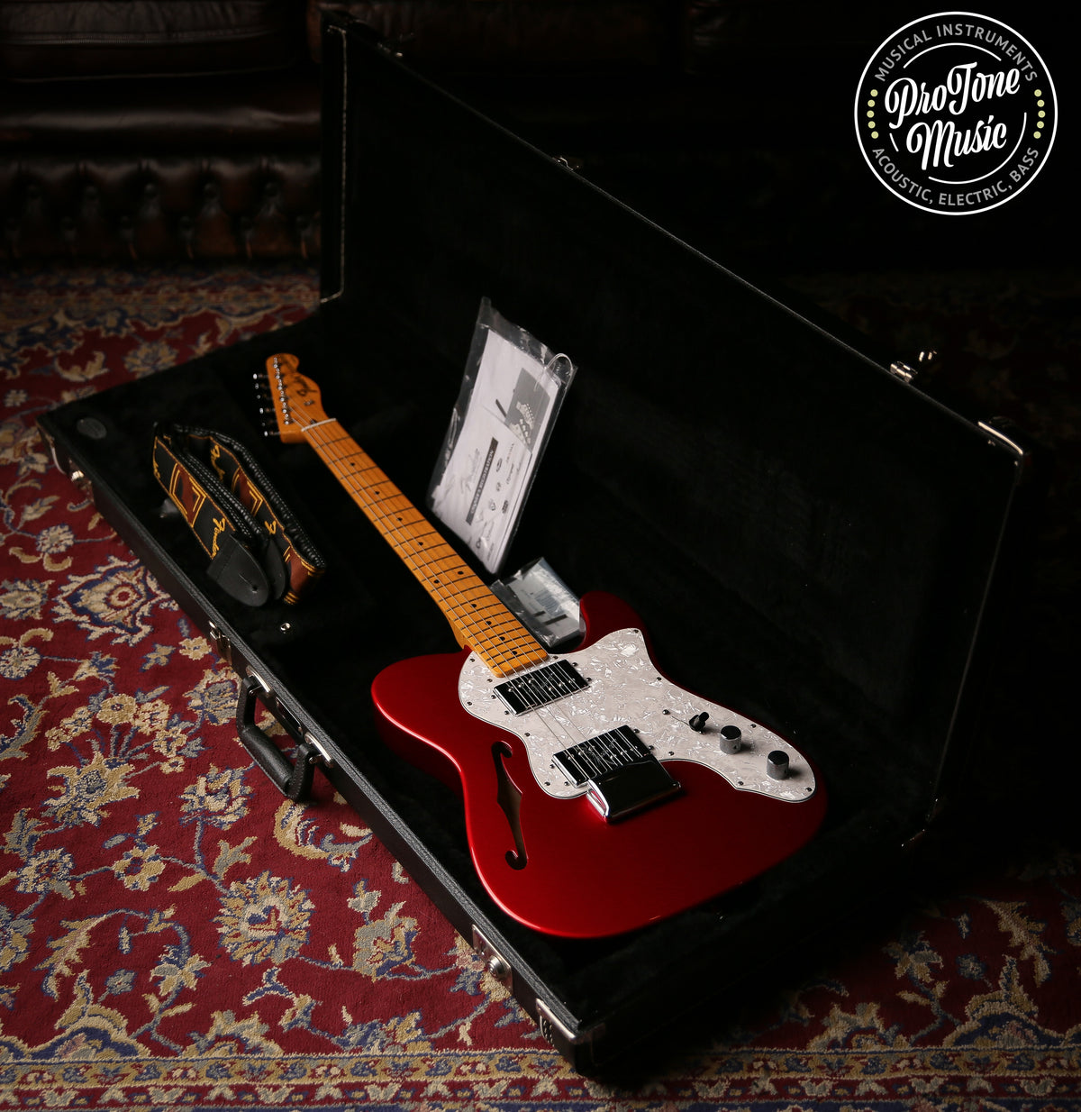 Fender American Vintage 72&#39; Reissue Telecaster Thinline Candy Apple Red - ProTone Music