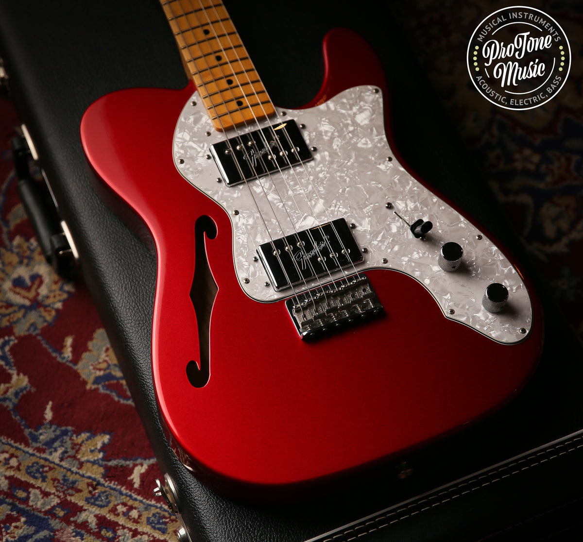 Fender American Vintage 72&#39; Reissue Telecaster Thinline Candy Apple Red - ProTone Music