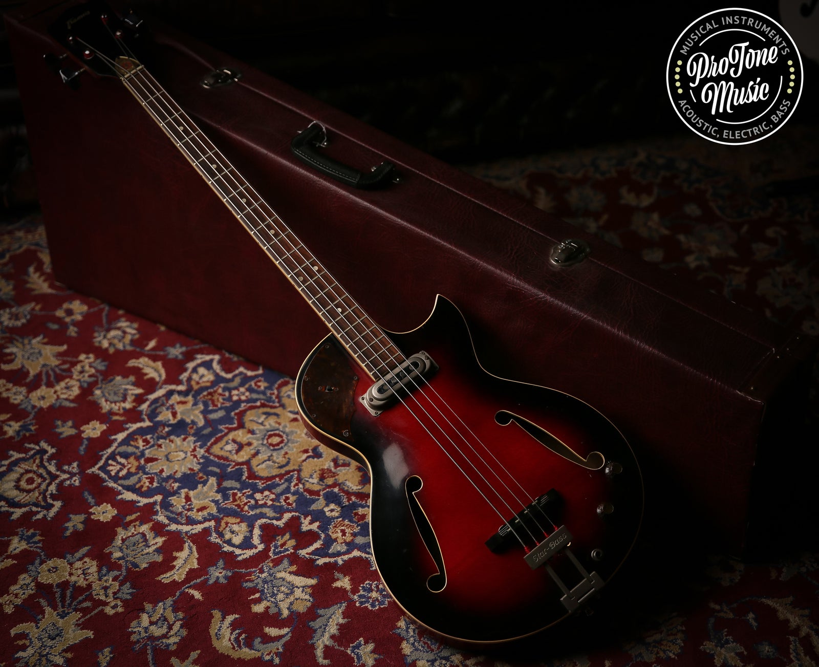 1950s/60s Framus Star Bass Red Burst & Hard Case - ProTone Music