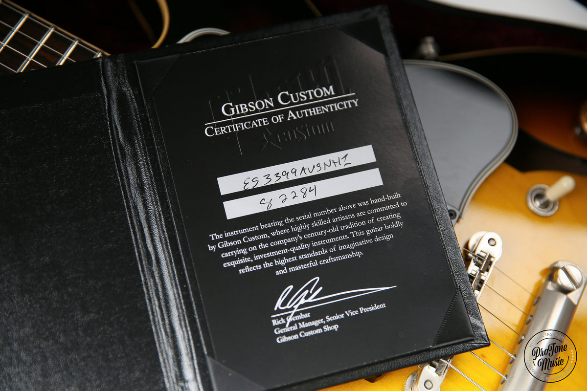 2008 Gibson USA Custom Shop ES-339 Vintage Sunburst