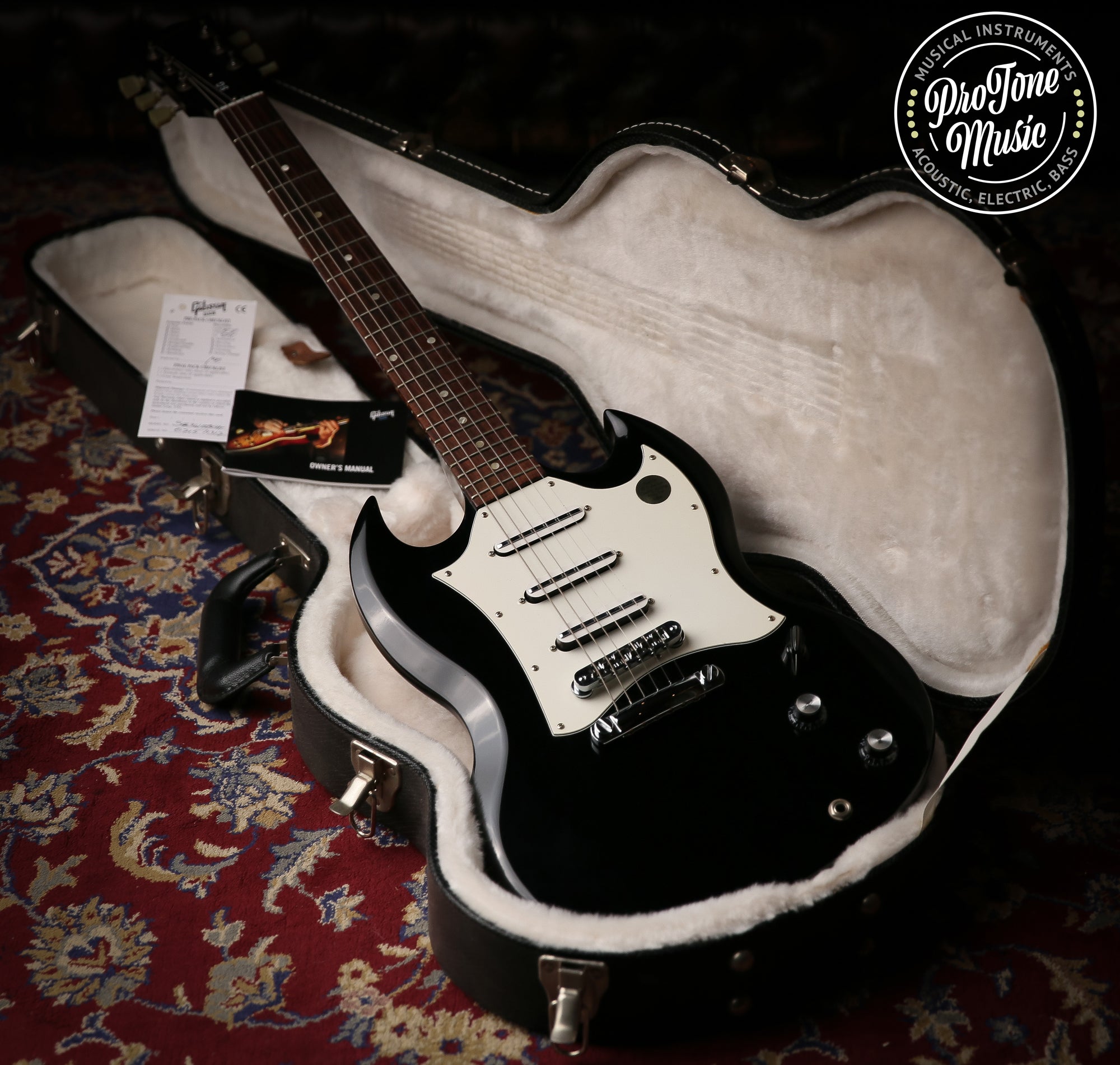 Gibson USA SG3 Single Coils Black Gloss Limited Run & Gibson Case - ProTone Music