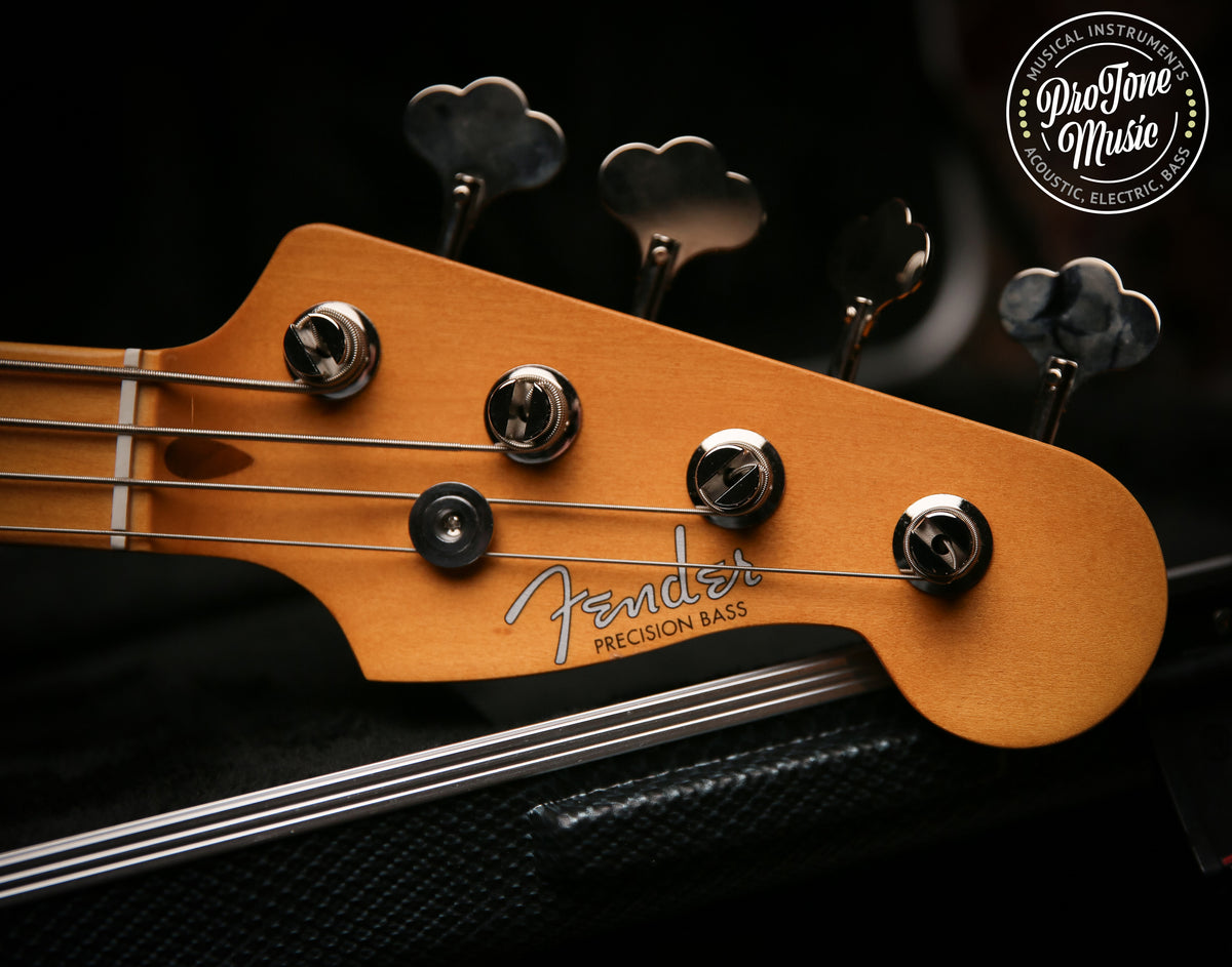 2023 Fender 50&#39;s Mexican Vintera Precision Bass Black &amp; Hard Case - ProTone Music