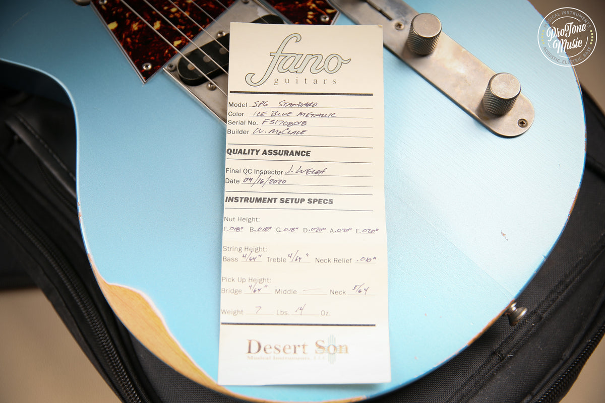 2020 Fano USA SP6 Standard Ice Blue Metallic Aged