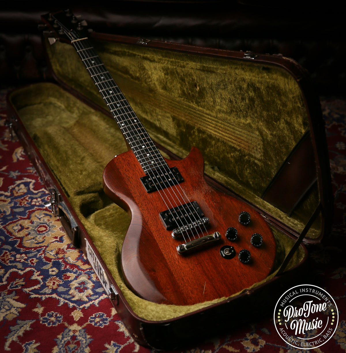 1981 Gibson USA Les Paul Firebrand Natural &amp; Hard Case - ProTone Music