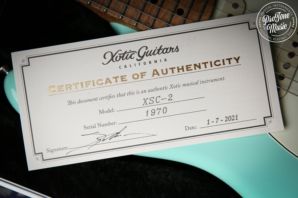 2021 Xotic XSC-2 HSS Surf Green Light Aged