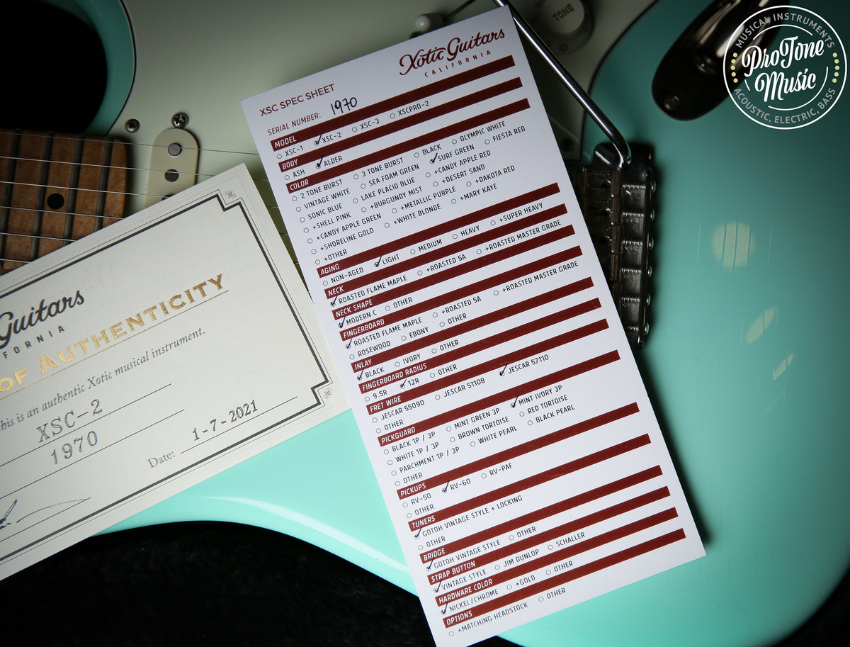 2021 Xotic XSC-2 HSS Surf Green Light Aged