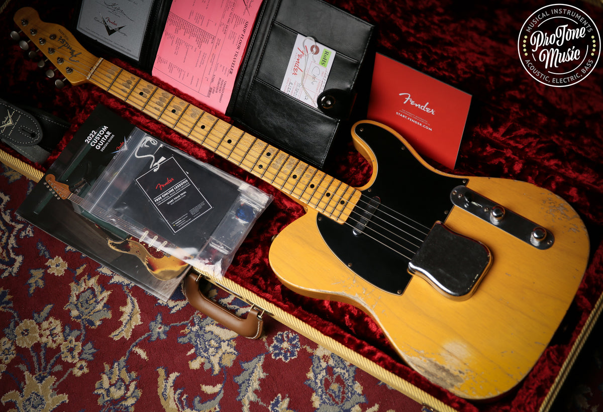 2022 Fender USA Custom Shop 52&#39; Heavy Relic Telecaster Butterscotch Blonde