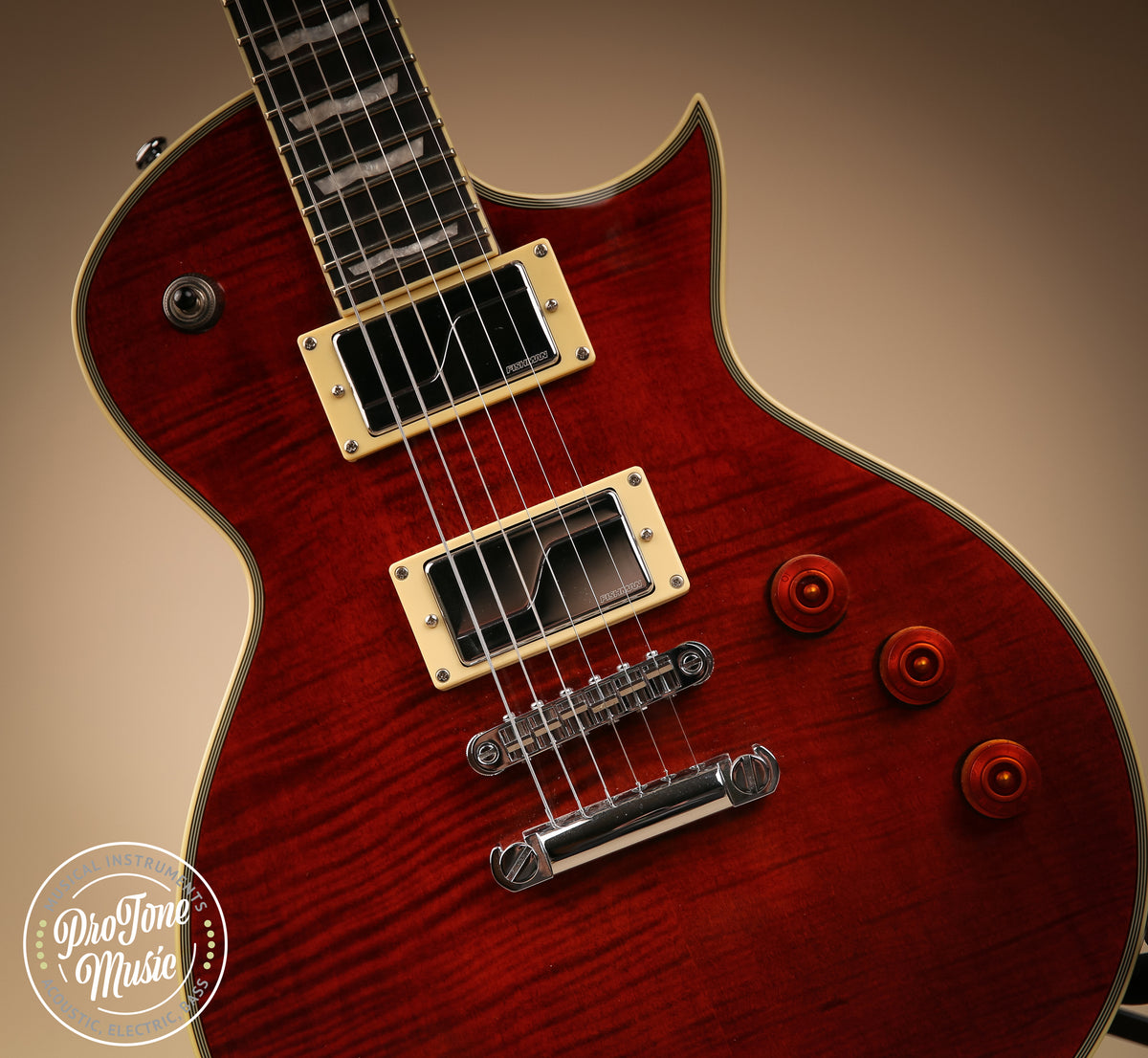 2019 ESP LTD EC1000 Deluxe Tiger Eye - ProTone Music