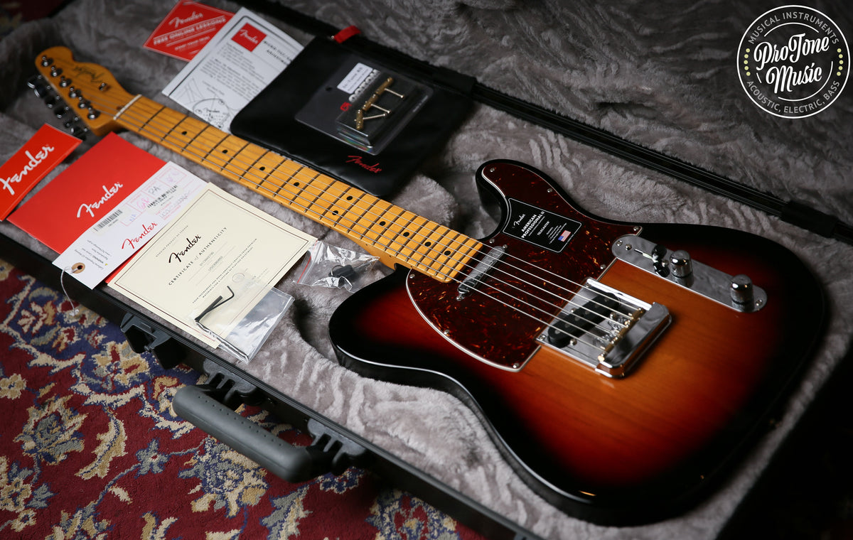 2023 Fender American Professional II Telecaster Three Tone Sunburst