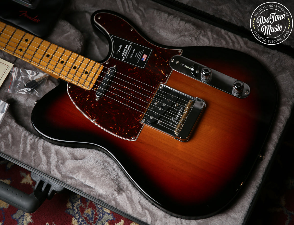 2023 Fender American Professional II Telecaster Three Tone Sunburst